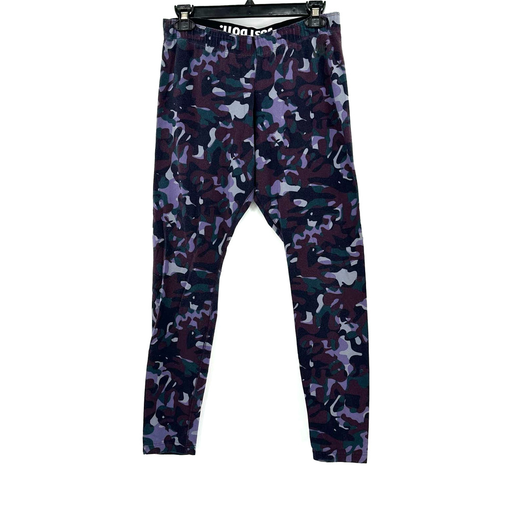 Nike‎ size large athletic athleisure leggings purple camo print